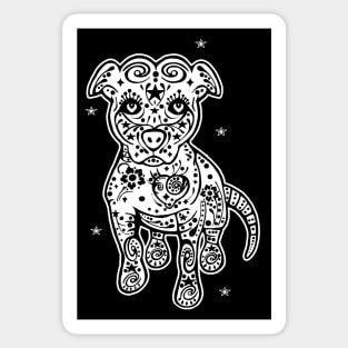 Sugar Skull Pretty Pittie Sticker